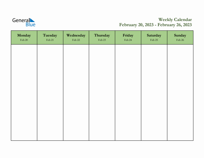 2023 Free Downloadable Weekly Planner (Week 8)