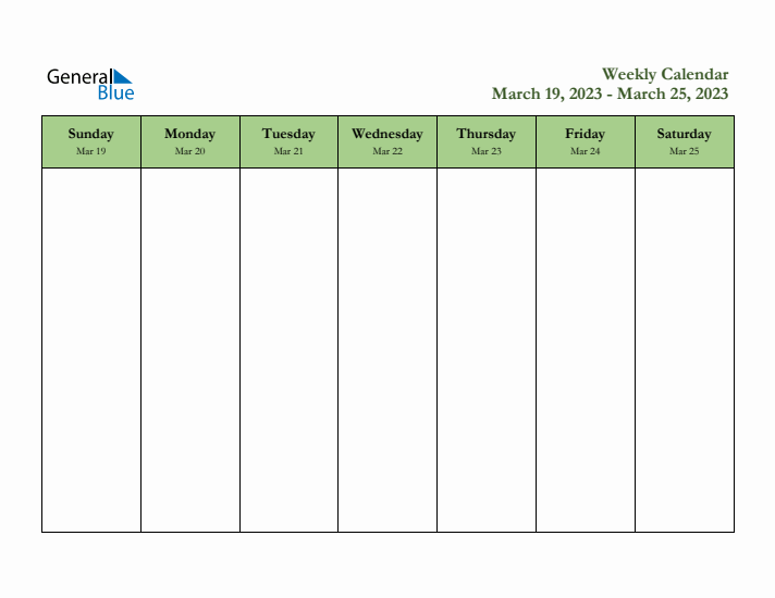 2023 Free Downloadable Weekly Planner (Week 12)