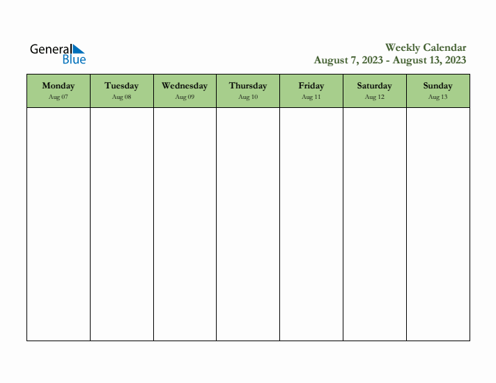 2023 Free Downloadable Weekly Planner (Week 32)