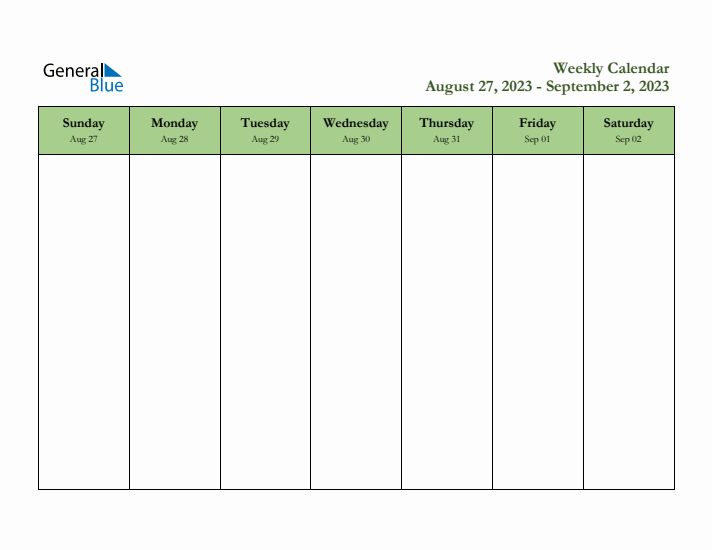 2023 Free Downloadable Weekly Planner (Week 35)