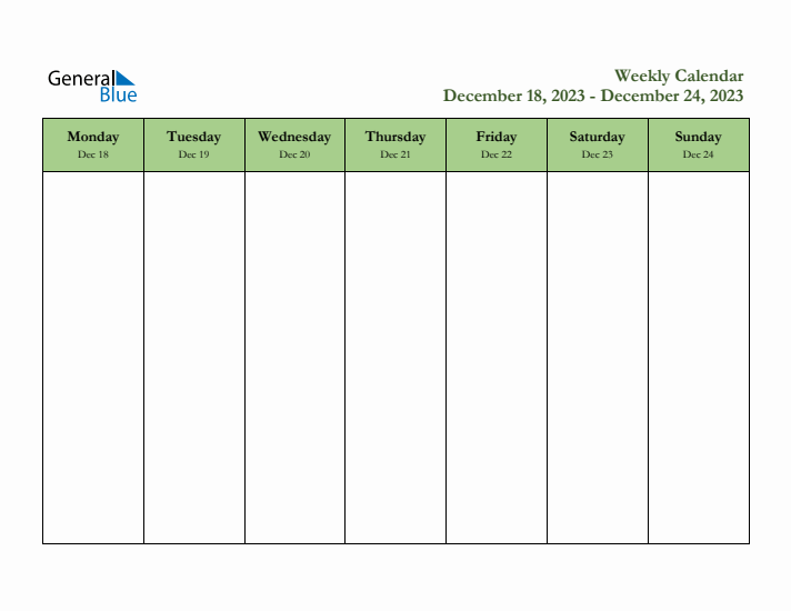 2023 Free Downloadable Weekly Planner (Week 51)