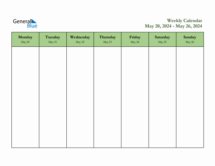 2024 Free Downloadable Weekly Planner (Week 21)