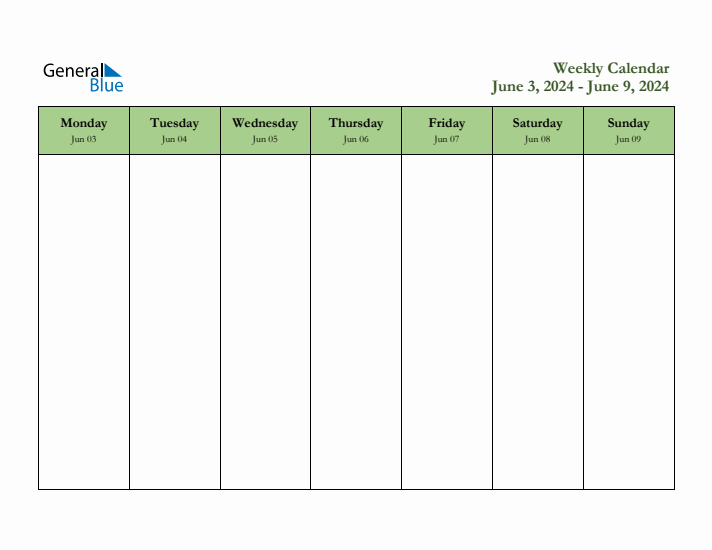 2024 Free Downloadable Weekly Planner (Week 23)