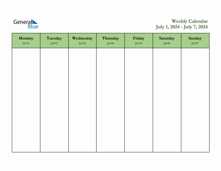 2024 Free Downloadable Weekly Planner (Week 27)