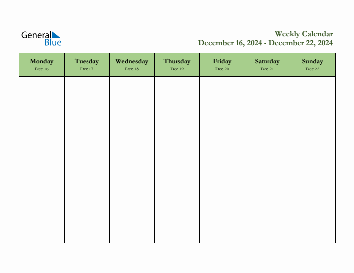 2024 Free Downloadable Weekly Planner (Week 51)