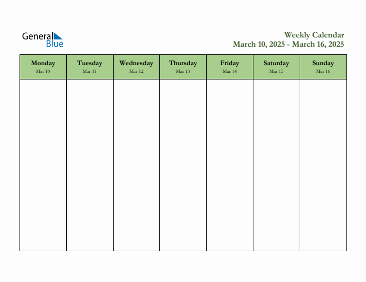 2025 Free Downloadable Weekly Planner (Week 11)