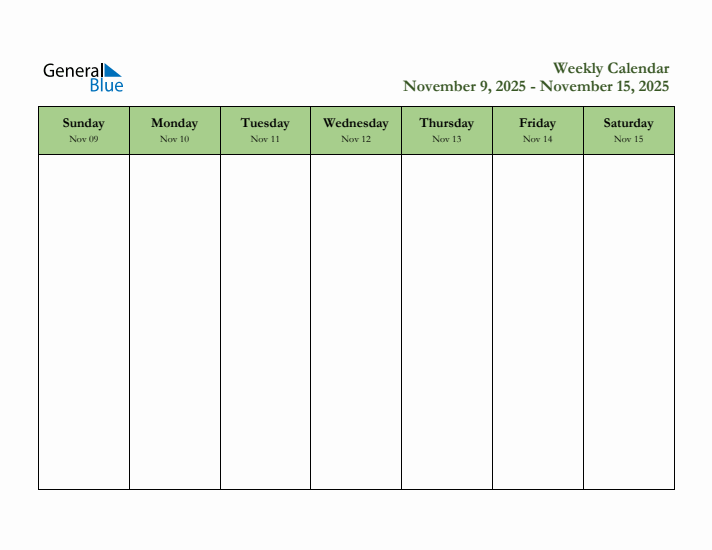 2025 Free Downloadable Weekly Planner (Week 46)