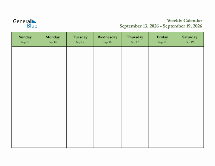 2026 Free Downloadable Weekly Planner (Week 38)