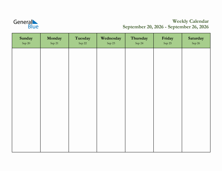 2026 Free Downloadable Weekly Planner (Week 39)