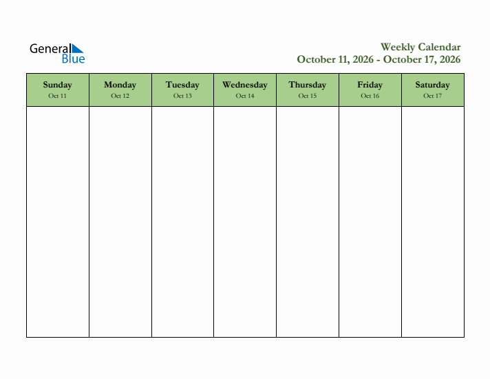 2026 Free Downloadable Weekly Planner (Week 42)