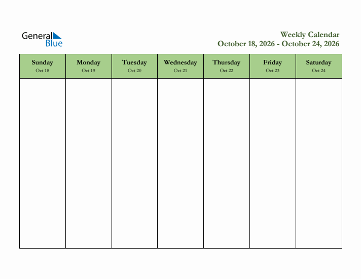 2026 Free Downloadable Weekly Planner (Week 43)