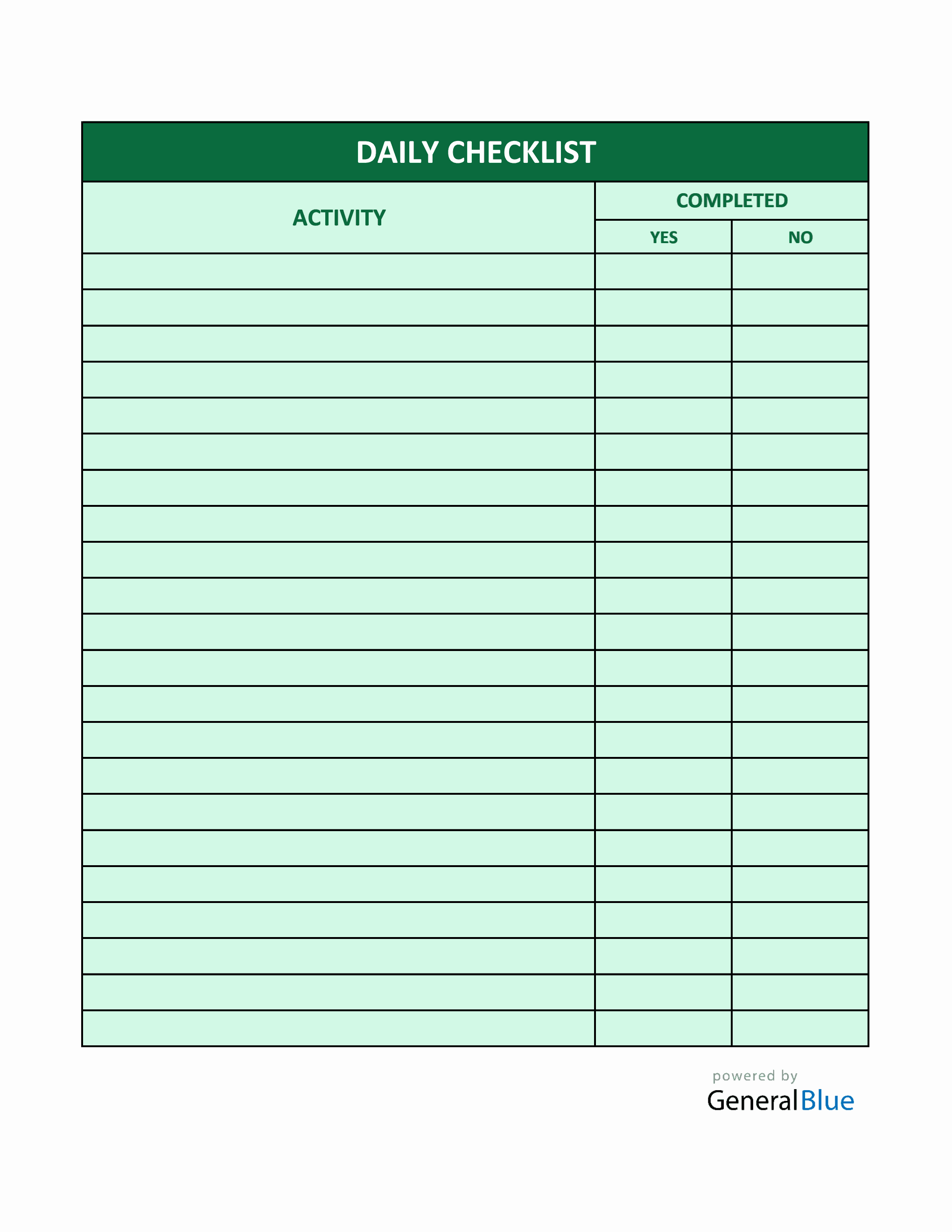 excel shopping list template