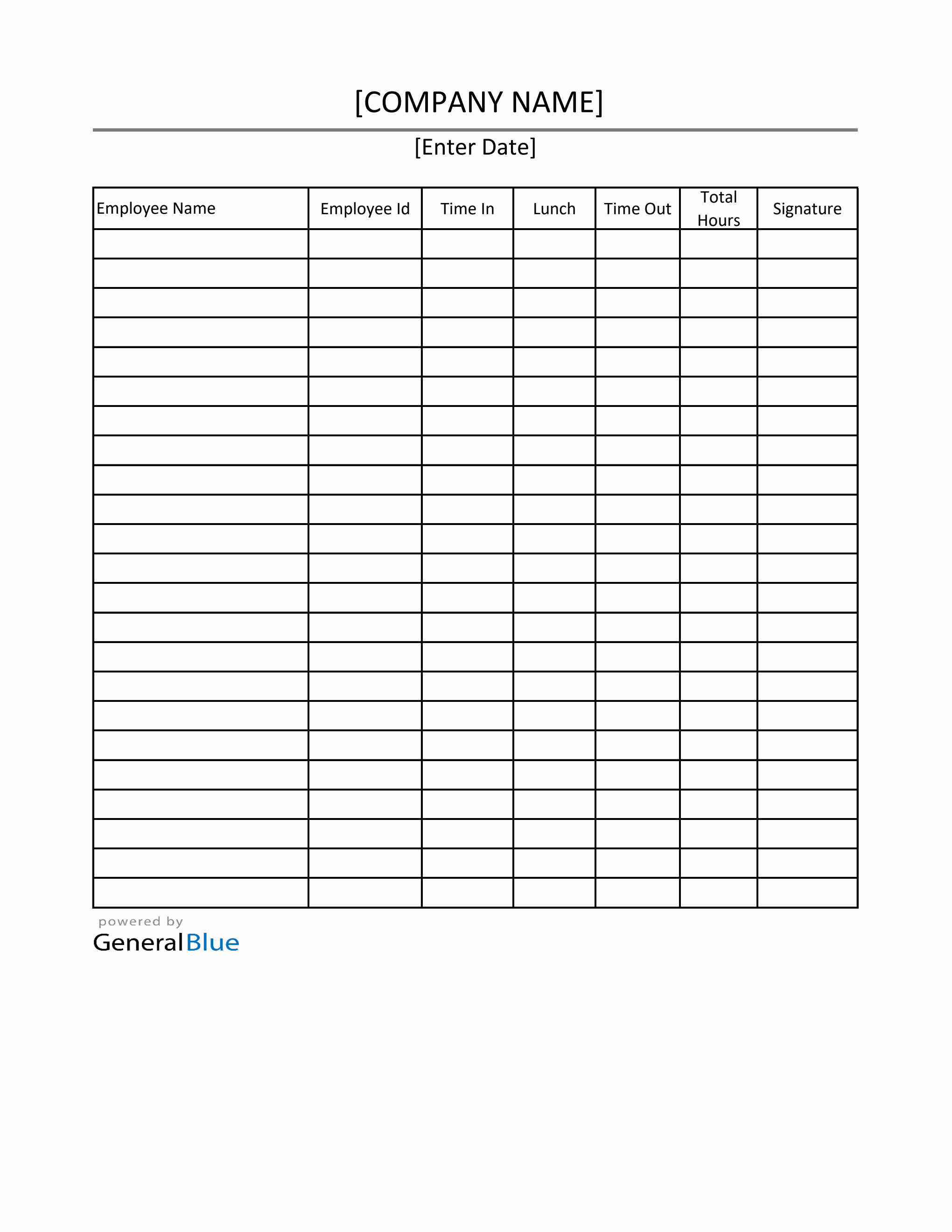 Printable Daily Timesheet For Multiple Employees in Excel