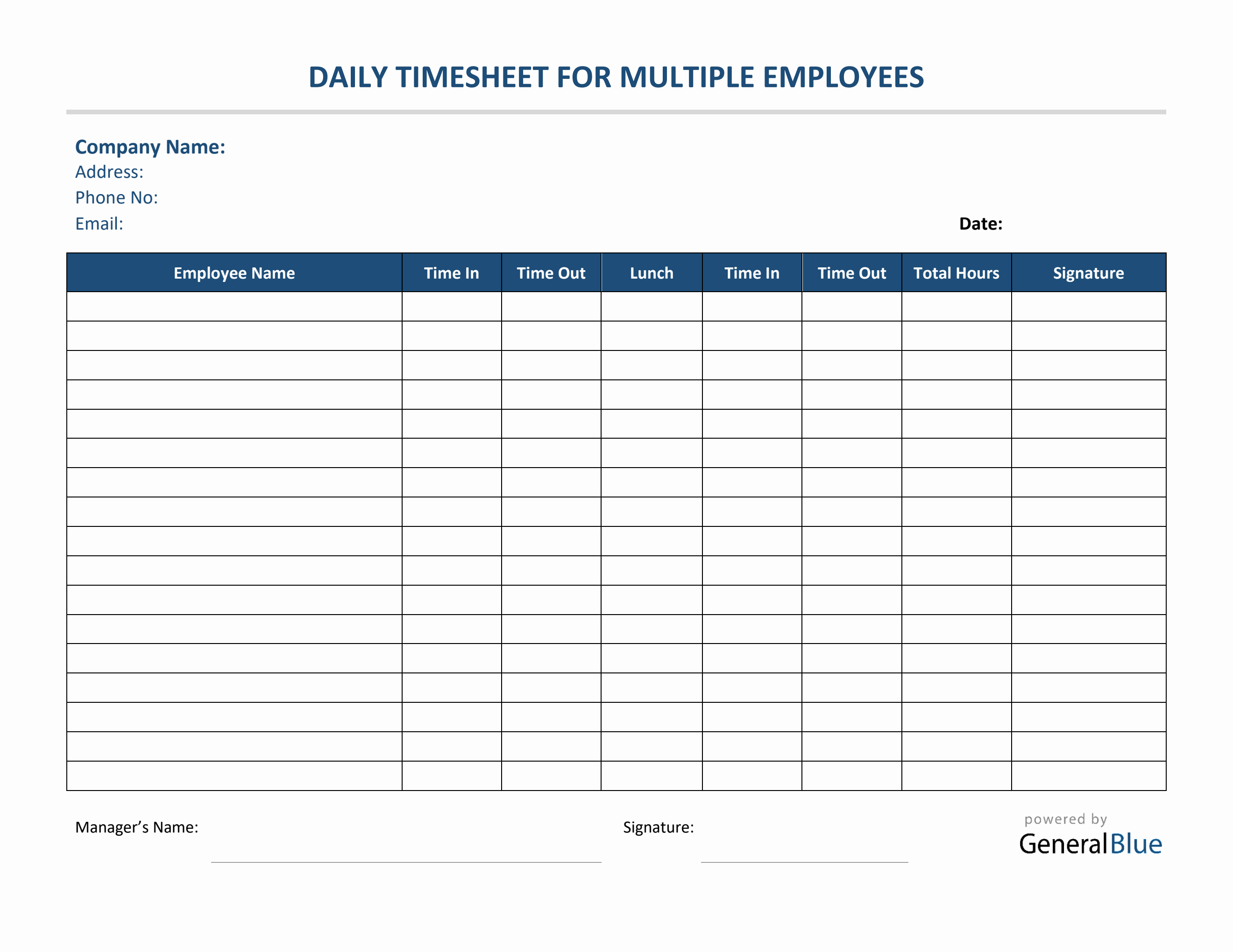 daily time tracking sheet template