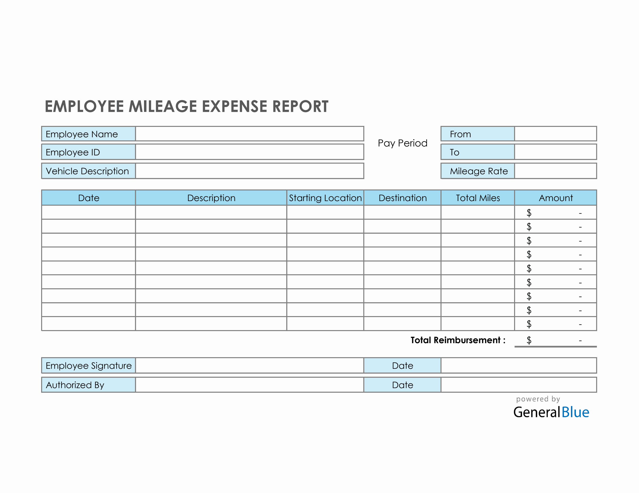 company expense report template excel