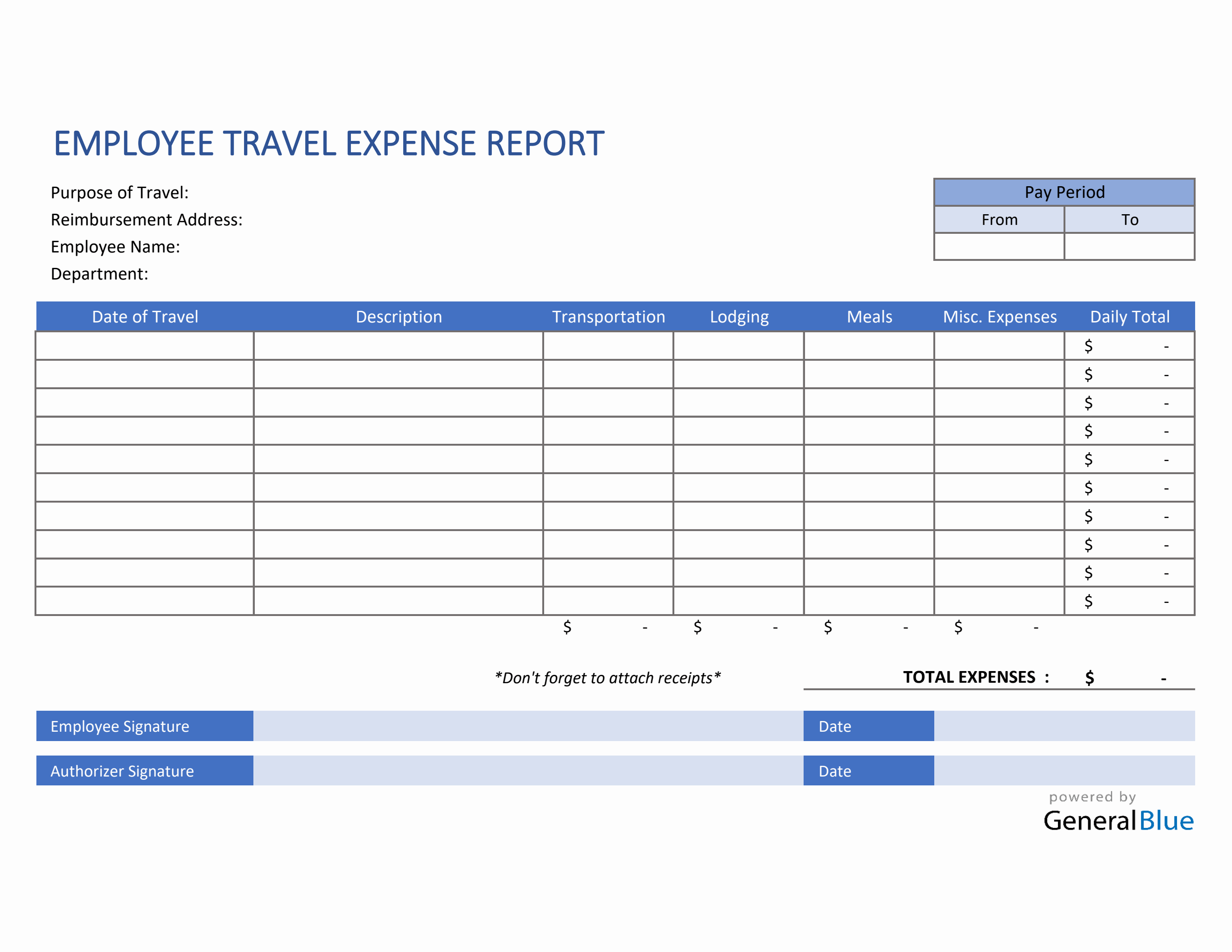 excel spreadsheet daily expenses report