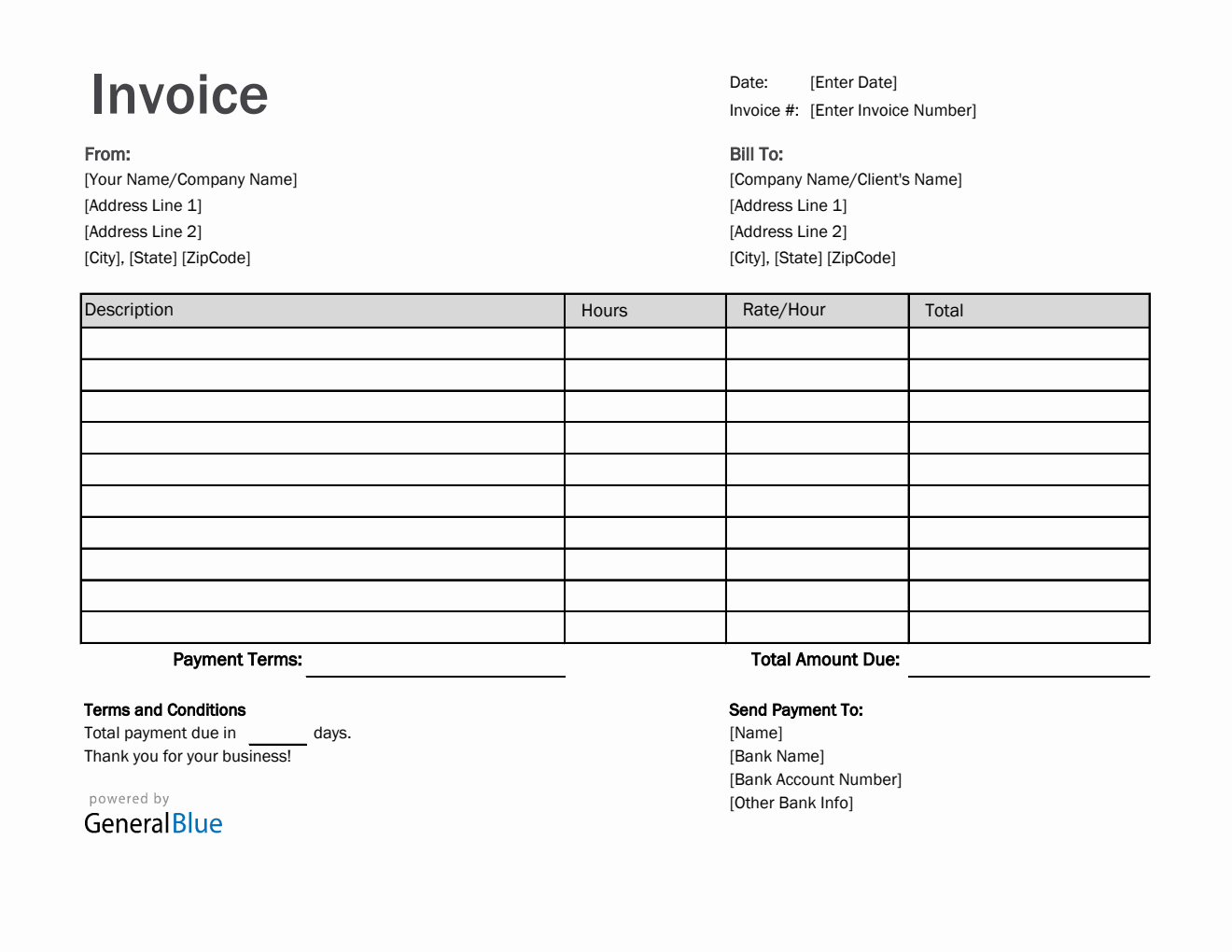 Simple Excel Invoice Template Sightver