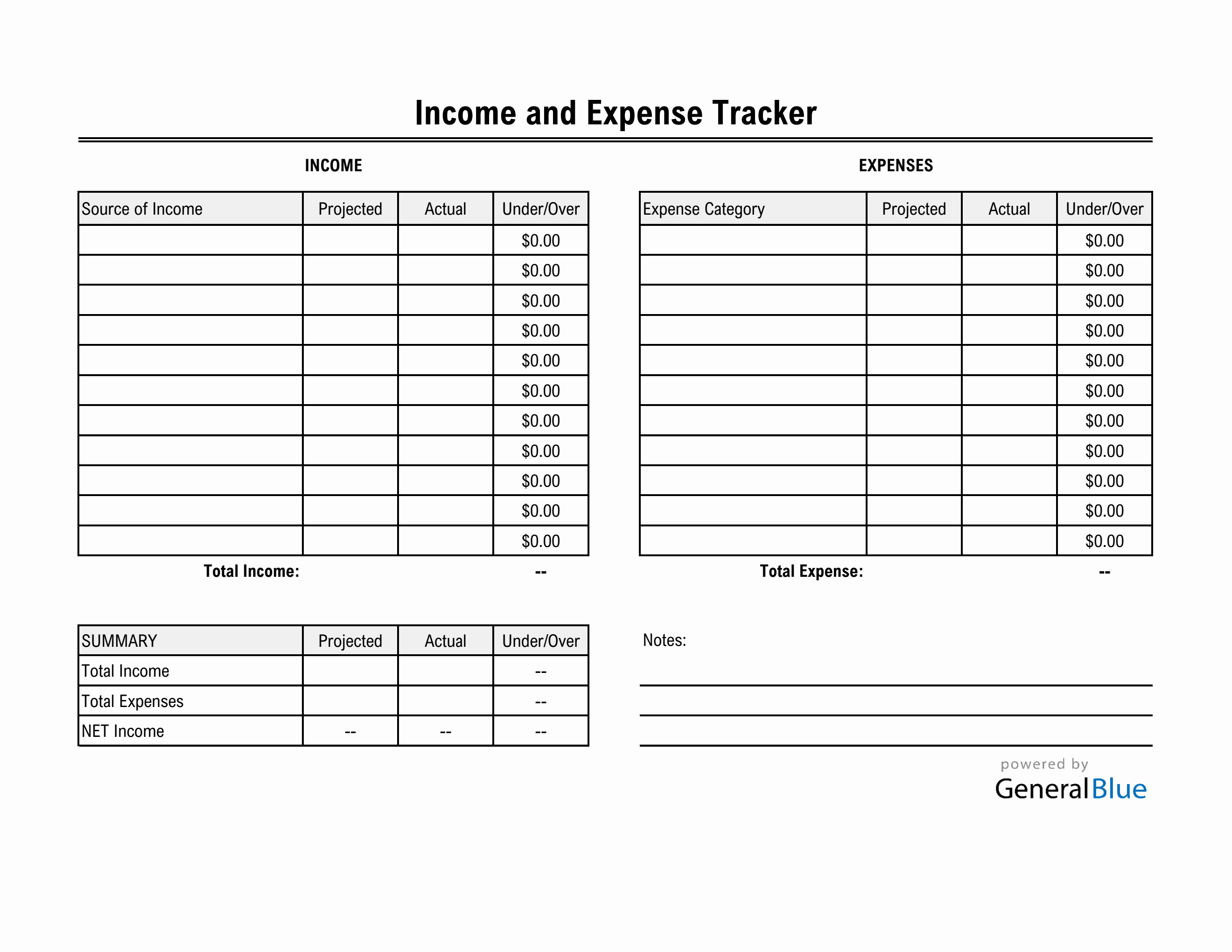 Daily Tracker Excel Sheet