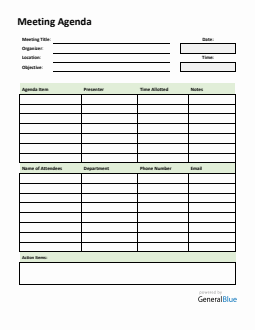 Free Basic Meeting Agenda Template in Word