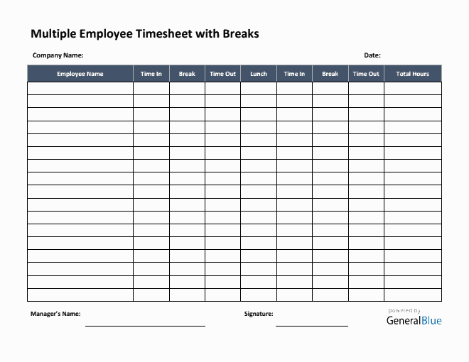 Timesheet Templates