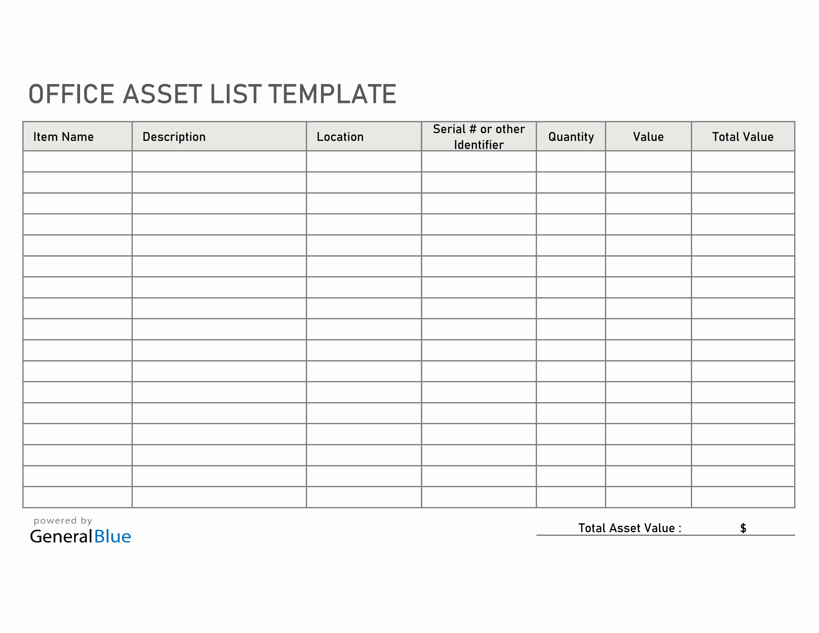 fixed-asset-list-template