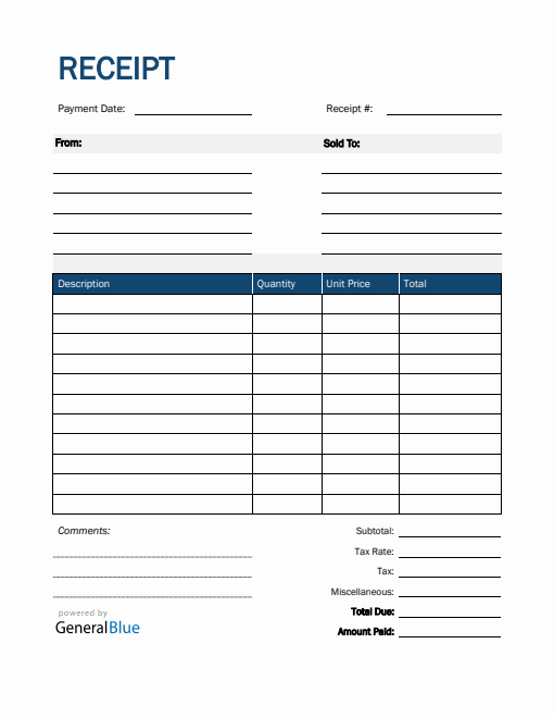 Receipt Templates