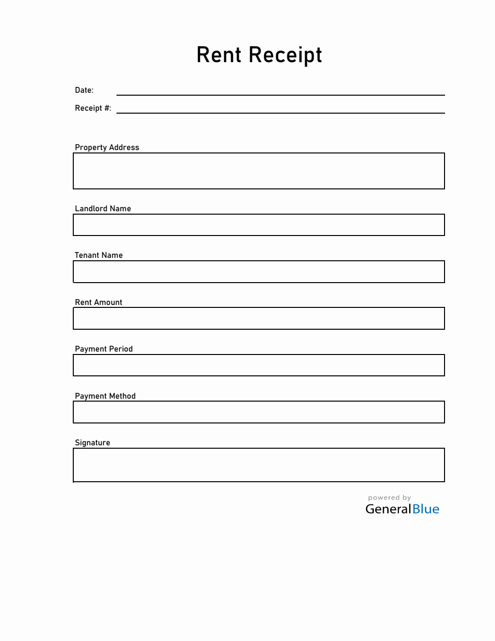  Rent Receipt Template (Excel)