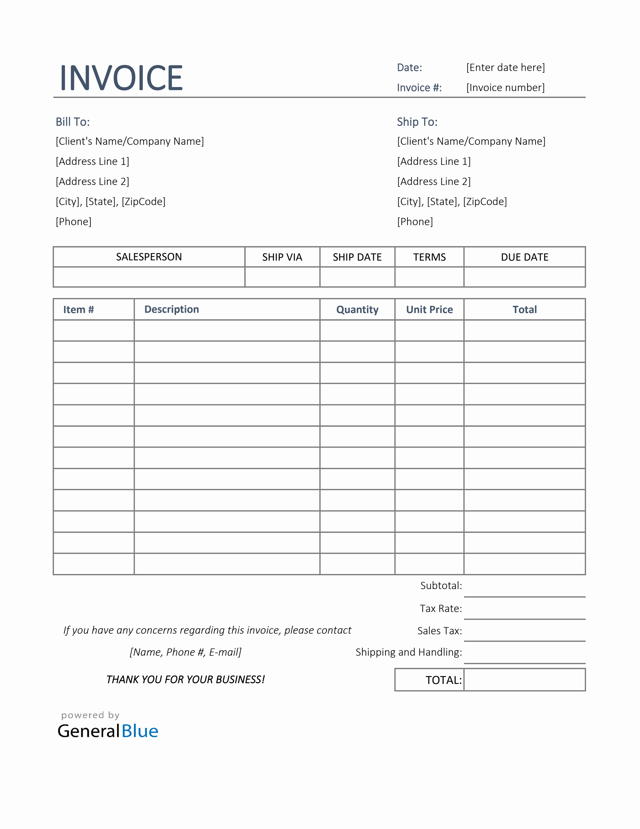 invoices for sale