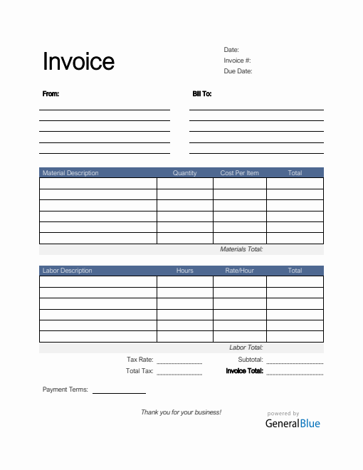 Time And Materials Templates