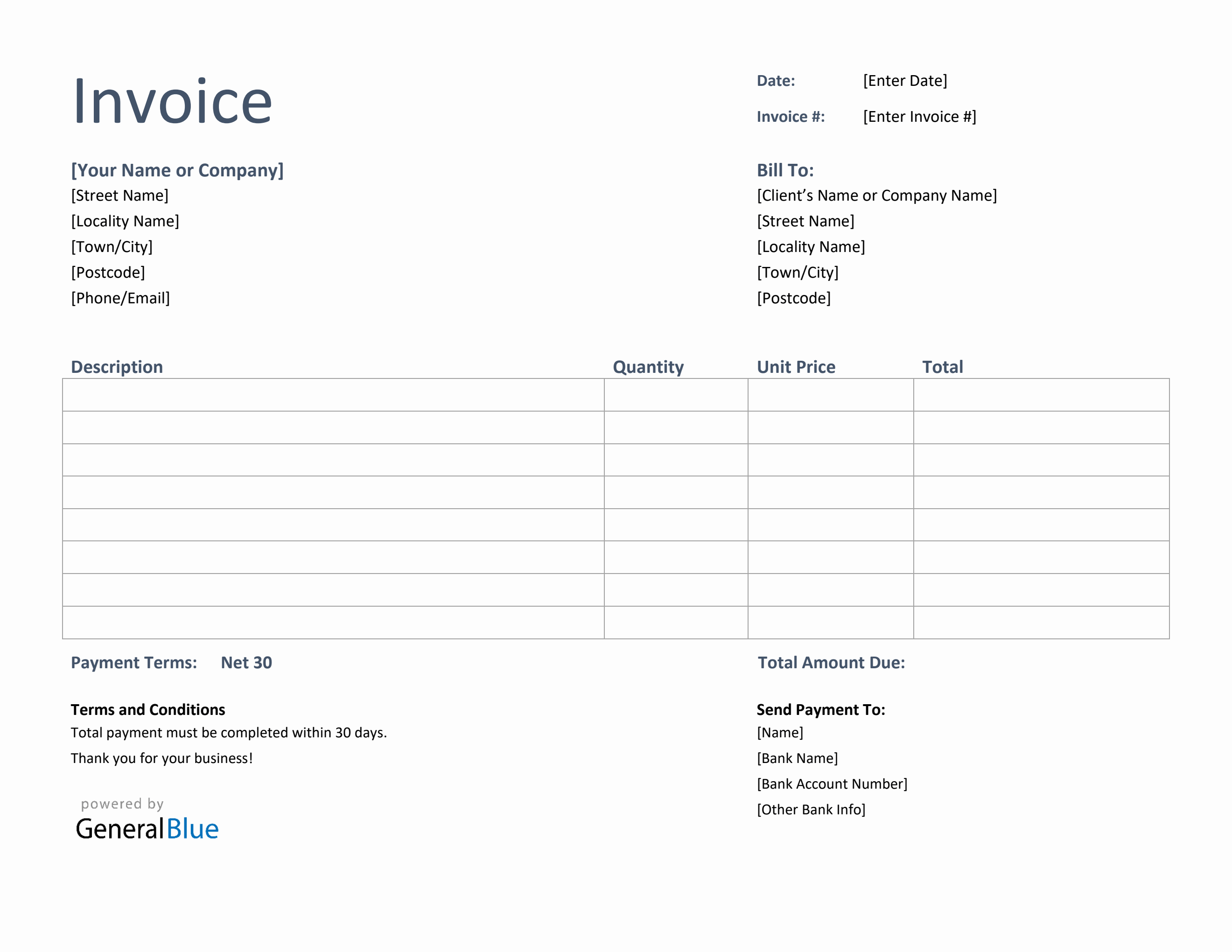 free invoice template microsoft word