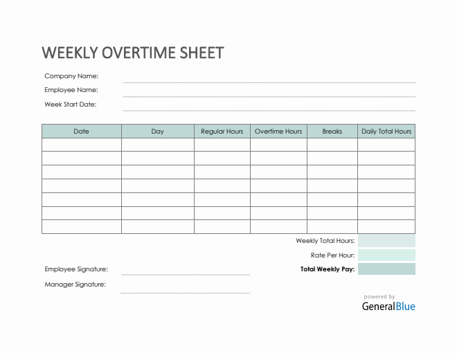 Weekly Timesheet Templates