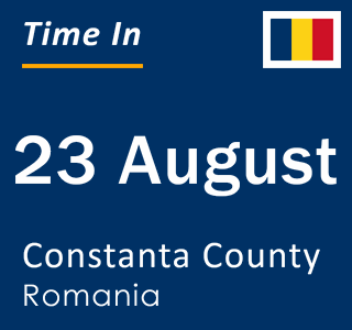 Current local time in 23 August, Constanta County, Romania