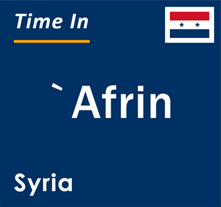 Current local time in `Afrin, Syria