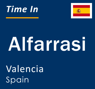 Current local time in Alfarrasi, Valencia, Spain