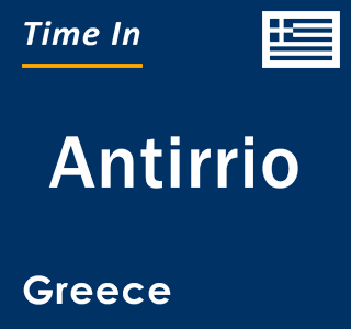 Current local time in Antirrio, Greece