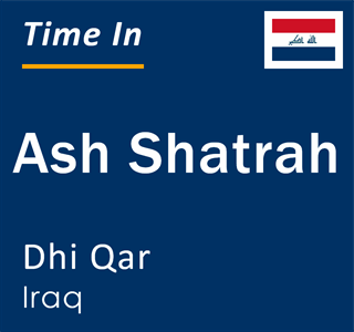 Current local time in Ash Shatrah, Dhi Qar, Iraq