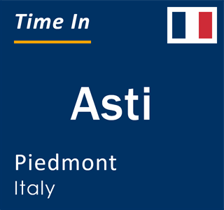 Current local time in Asti, Piedmont, Italy