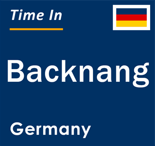 Current local time in Backnang, Germany