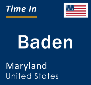 Current local time in Baden, Maryland, United States