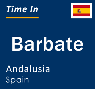 Current local time in Barbate, Andalusia, Spain