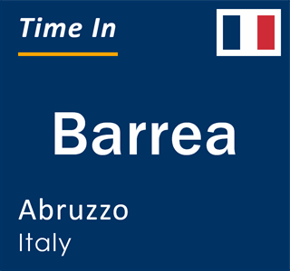 Current local time in Barrea, Abruzzo, Italy