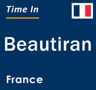 Current local time in Beautiran, France