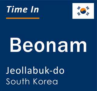 Current local time in Beonam, Jeollabuk-do, South Korea