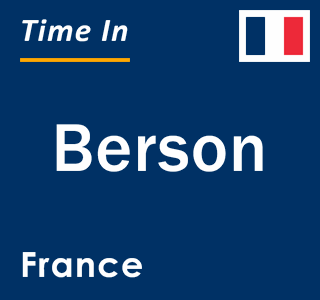 Current local time in Berson, France