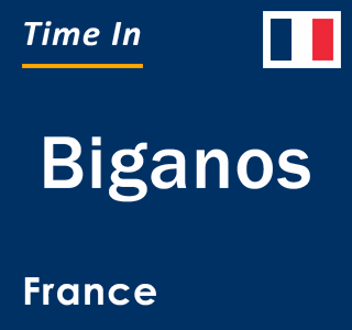 Current local time in Biganos, France