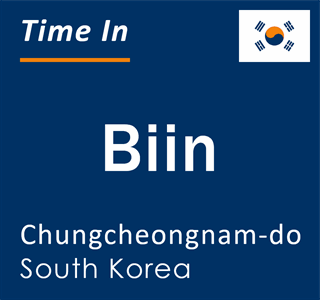 Current local time in Biin, Chungcheongnam-do, South Korea