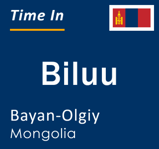 Current local time in Biluu, Bayan-Olgiy, Mongolia