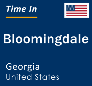 Current local time in Bloomingdale, Georgia, United States