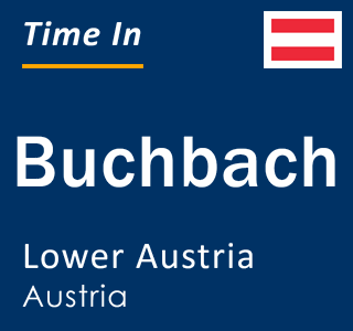 Current local time in Buchbach, Lower Austria, Austria