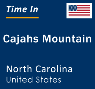 Current local time in Cajahs Mountain, North Carolina, United States